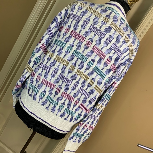 Colours Mens Sweater Vintage M Multi Color #L1 - Picture 4 of 6